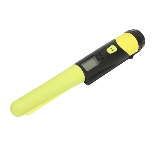 Handmetalldetektor med LCD-skärmsrem Hög precision 360° sidoskanning metalldetektor Pinpointer för vuxna Barn Gul