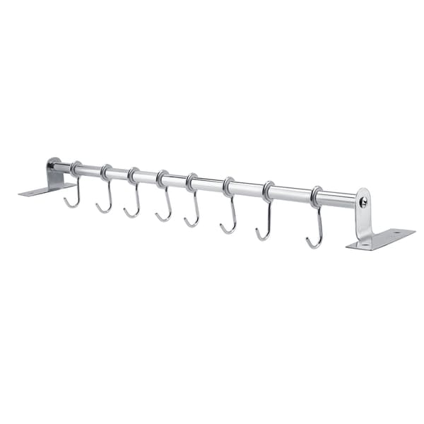 Wall Mounted Stainless Steel Storage Rack Hanging Hook Organizer Bathroom Kitchen (8 Hooks)
