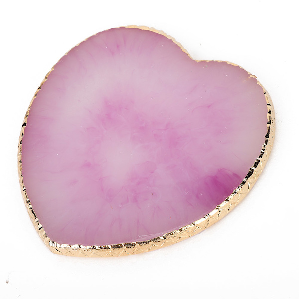 Delikat Harts Hjärta Styling Nagelkonst Palett Färgglad Målarfärg Färg Skål (lila)