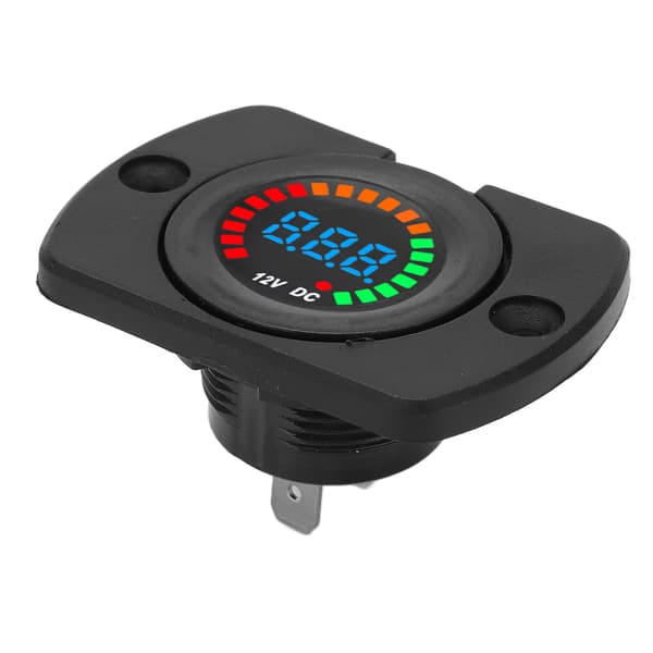 Bil Voltmeter LED Digital Display Spenningsmåler Vanntett Universal for Lastebiler Busser Skip Yachter DC 12V