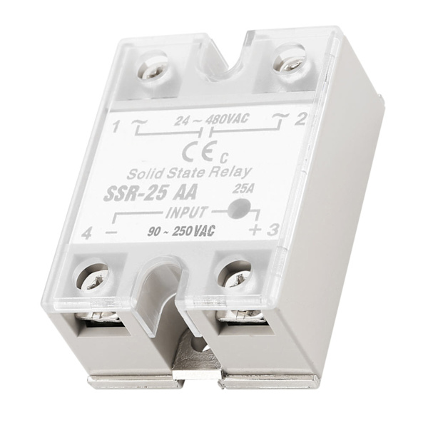 SSR25 AA 25A Solid State Relæmodul SSR ACAC Input 80-250V AC Output 24-480V AC