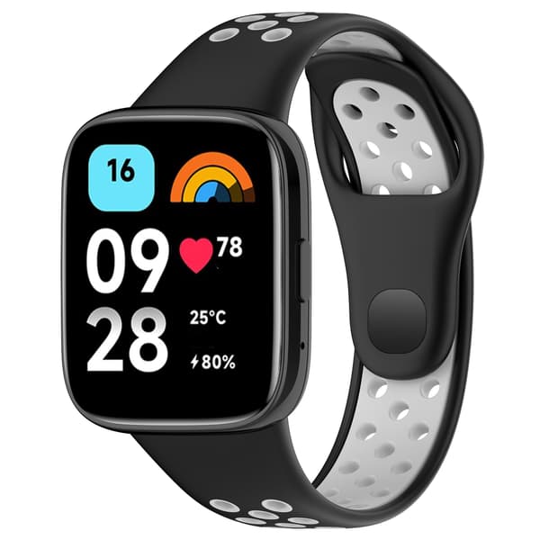 Erstatningsrem til Kompatibel med Xiaomi Redmi Watch 3 Active/Lite/Youth, TPU, Sort