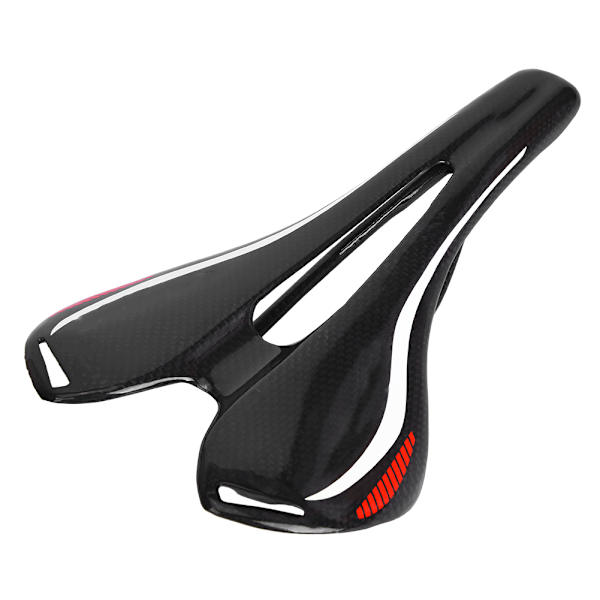 Sort fuld kulfiber blank Ultralet udendørs road mountainbike cykel hul cykling sadelpude SeatGlossy
