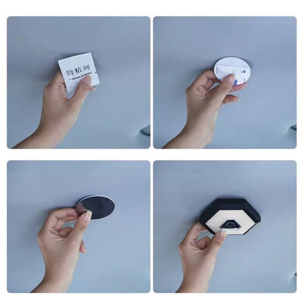 Automatic LED Ceiling Lamp Rechargeable Interior Press Light 10.5x9.2x1.2cm Magnetic Car Lighting for Sunroof