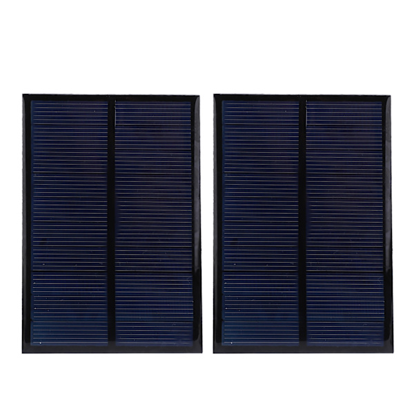 2 stk. Mini solpanel epoxy strømmodul batteri polysilicium industritilbehør 5V 500MA