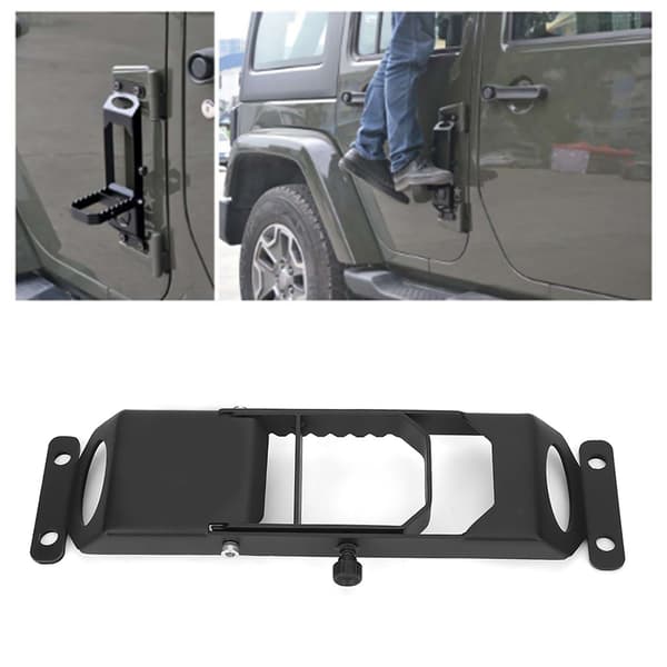 Fällbart gångjärnsfotsteg Sidostyg Dörrpedal Passar Jeep Wrangler JK 2007-2017