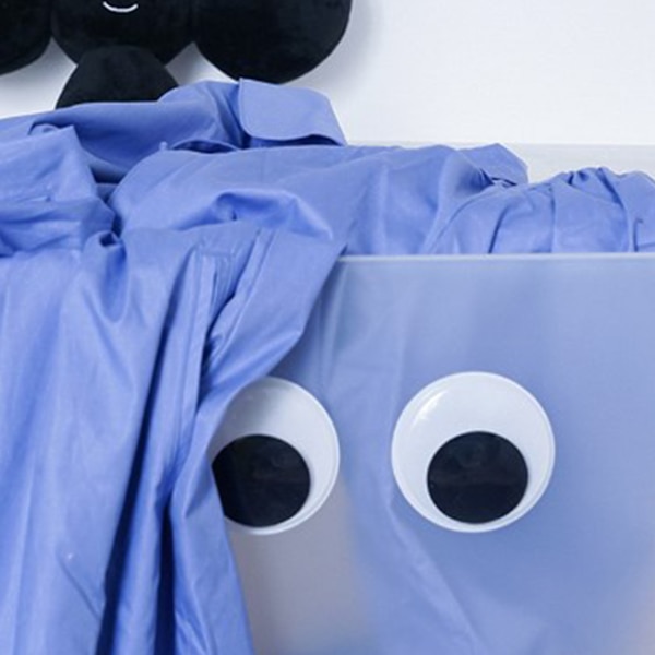 2 kpl Googly Eyes - Värähtelevät silmähartsit, itseliimautuvat käsityötarvikkeet, kodin sisustus jääkaappiin, 8 cm / 3,15 tuumaa, musta ja valkoinen