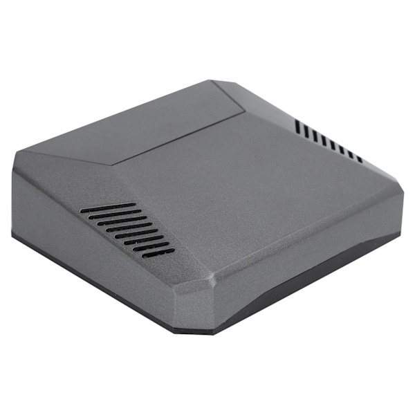 Kasse for Raspberry Pi 4B i aluminiumlegering med kjøleskall, metallboks, innebygd vifte og beskyttende kabinett