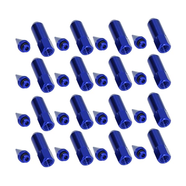 Universal M12x1.5 Racing Wheels Fälgar Lug Nuts 20st - Blå