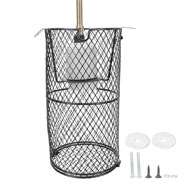 Reptil Varmelampebeskytter Varmelampe Lampegardin Anti-Skoldning Lampe Netdæksel til Slange Firben (EU-stik 220V)