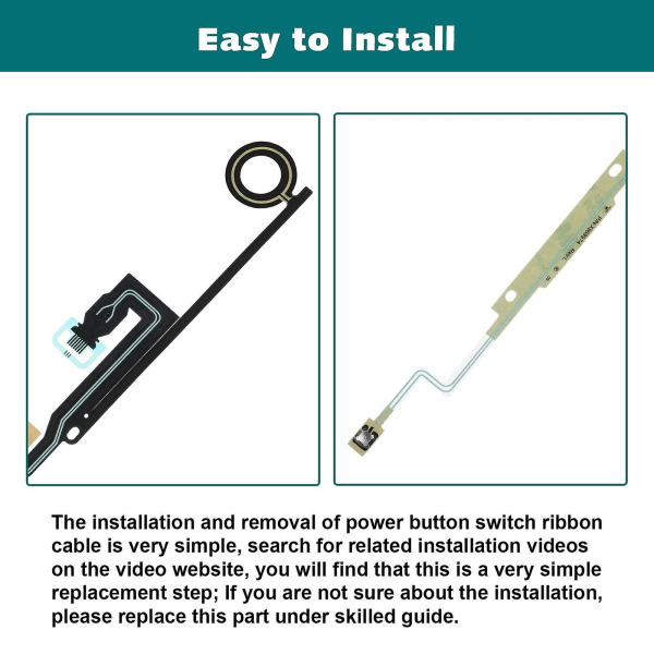 Power Ribbon Button Switch Touch Off On Flex Kabel Reparationsdel til Xbox One