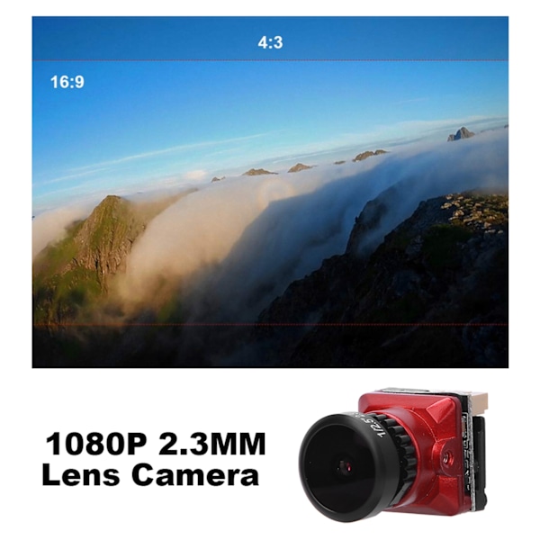 FPV-kamera 1080P korkearesoluutioinen 2,3 mm objektiivi OSD FPV-quadcopter-droneille