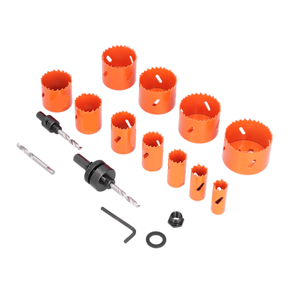 17 st Hålsåg Bi metallskärare Höghastighets stålborr 3/4in till 2‑1/2in Set Kit