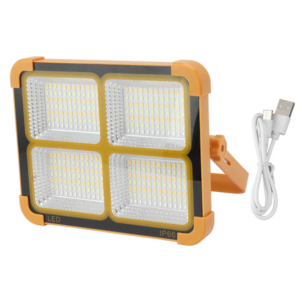 Aurinkoenergia työvalo IP66 Vedenkestävä portaaton himmennin 1000W 12000mAh 10000lm Ladattava Kannettava 336 LED Työvalo