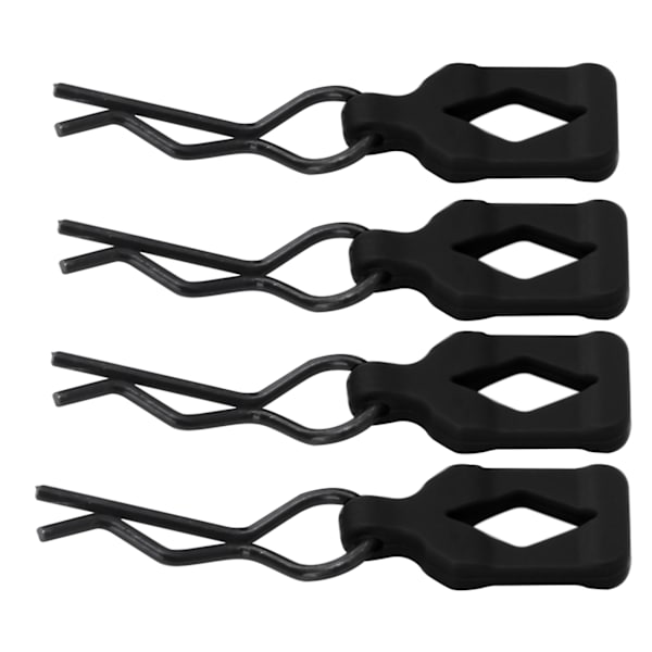4 kpl Metalliset kuoriklipsit Lukot 1/10 RC-kauko-ohjattavalle autolle Osien tarvikkeet Musta