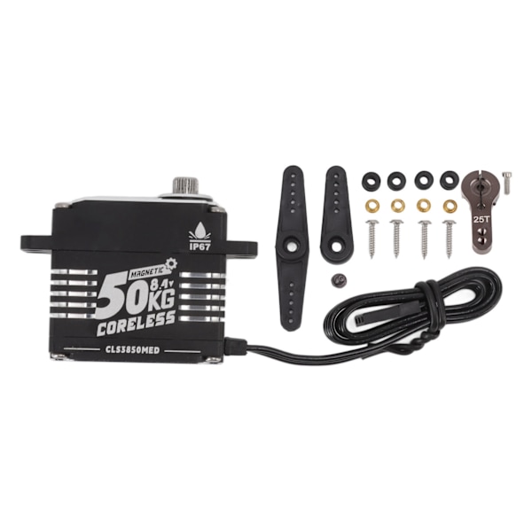 FLASH HOBBY Kjernefri Servo Høy Dreiemoment 50KG Programmerbar Vanntett RC Gear Styreservo for Robot 270° (±5°)