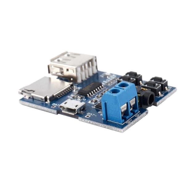 2X Mp3 Lossless Decoder Board Leveres med Forstærker Mp3 Decoder TF Card U Disk Decoder Player blue