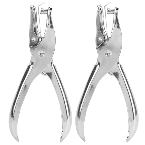 2 stk. Enkelt Hulstans 45 Stål Håndholdt Tøj Billetter Papir Stans Tang 6mm Diameter