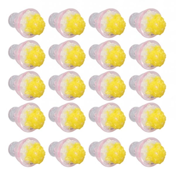 20 kpl 1:12 Nukkekodin Smoothie DIY Hauska Simuloitu Miniatyyri Smoothie Nukkekodin Koriste Tarvikkeet Keltainen ja Vaaleanpunainen