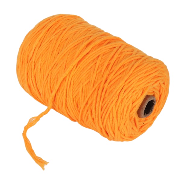 Tuftgarn Orange 400m Lång 0,5cm Bred Krympresistent Bomull Polyester Mattstickgarn för Hantverk DIY Vävning