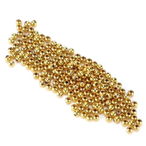 200 st Smyckespärlor Enkelt Material Armband Halsband Tillbehör Avdelningspärlor för DIY Smycken Imitationsguld