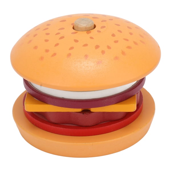 Snabbmat Matlagning Lekset Kompositträ Söt form Förbättra koordinationsförmågan Lekhusleksaker för barn Hamburger