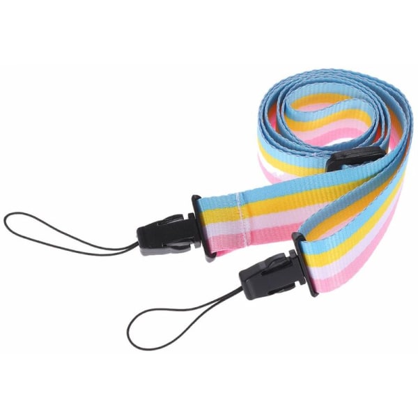 Justerbar farverig regnbue komfortabel halsrem til Fujifilm Instax Mini 8 70 Instant Film Camera