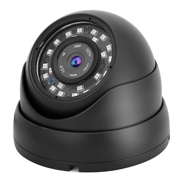 1080p CCTV Kuppelkamera AHD Kamera Overvågning NTSC System til Bus Båd Bil (Sort )