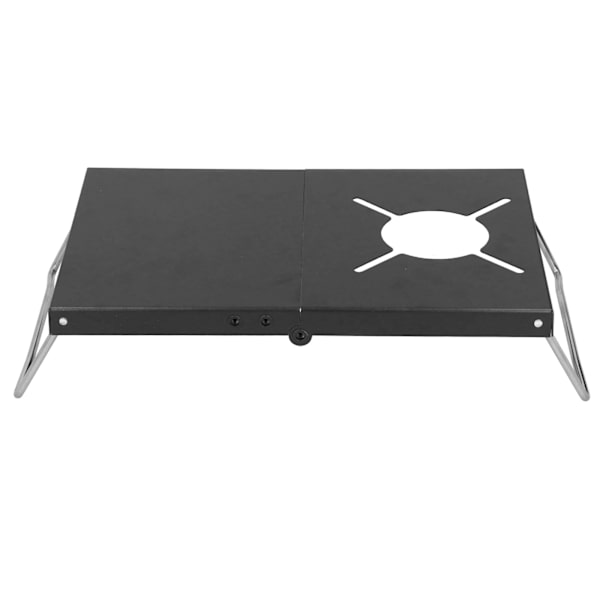 Udendørs Vindtæt Kogeplade Stativ Rustfrit Stål Camping Kogeplade Foldbar Holder Bord Sort