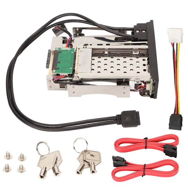 3,5 tum SATA intern hårddiskfack 2,5/3,5 tum Dual USB3,0 Upp till 6 Gbps Hot Swap-fack utan design SATA HDD-monteringsfäste