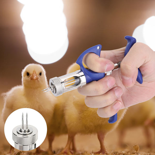 5 ml Eläinten Kanan Sprutan Kaksoisneula Rokotus Rokotus Jatkuva Injektori