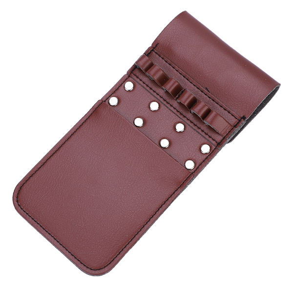 Bärbar Pocket Quiver PU Läder 6st Arrow Midjehållare Väska Bågbågskytteutrustning (Brun)