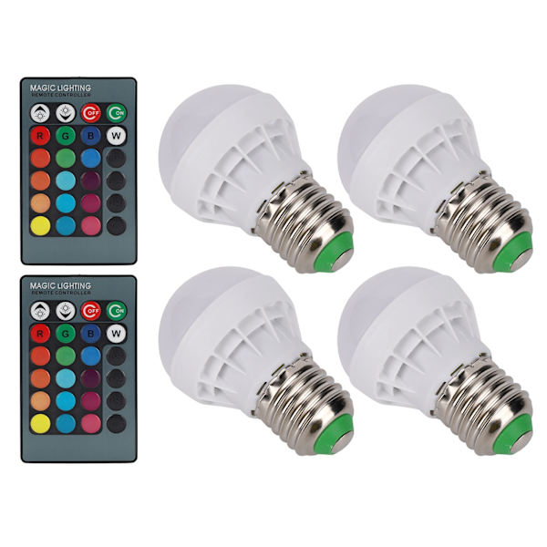 E27 RGB färgskiftande glödlampor 40W LED-lampa med fjärrkontroll för heminredning i sovrummet 85V-265V
