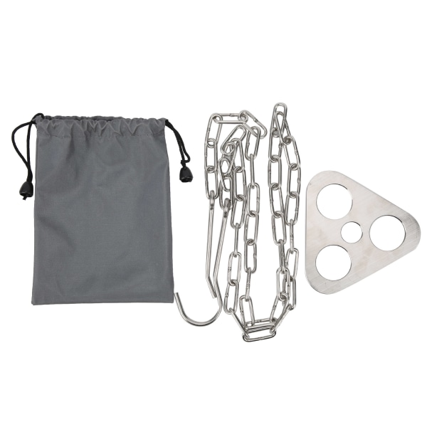 Portable Outdoor Camping Picnic Cooking Tripod Stainless Steel Hanging Chain Pot Holder