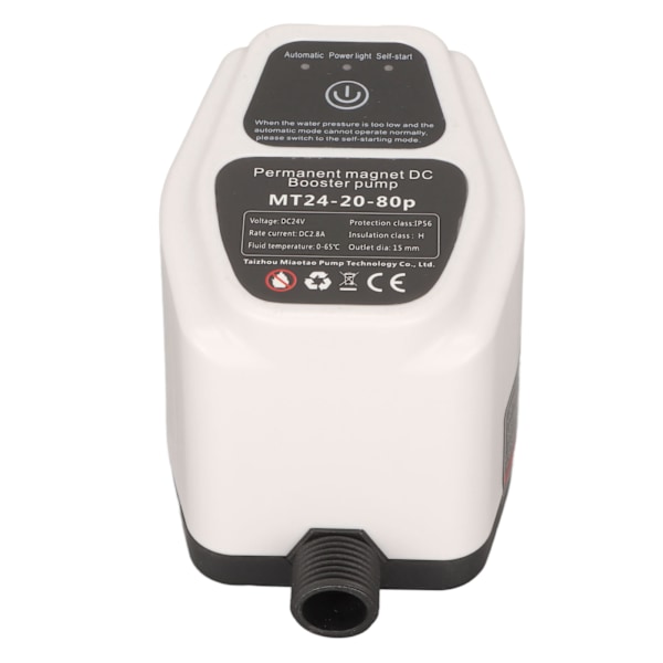 Boosterpumpe Automatisk Vandtryk Bruser Boosting Recirkulerende Væghængt DC-pumpe 100‑240V US-stik