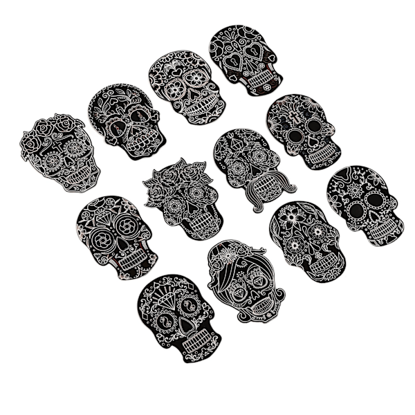 36 ark Skalle Skrapepapir Fargerikt DIY-håndverk Mattbelegg Halloween Skrapemasker Skrapepapir for rollespill håndverk