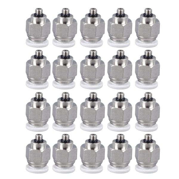 20 stk Pneumatisk lige tryk hurtigkoblingskobling Rørfittings Push To Connect Fittings