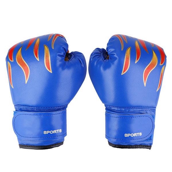 Børneboksning Slåss Muay Thai Sparring Punching Kickboxing Grappling Sandsæk Handsker Blå