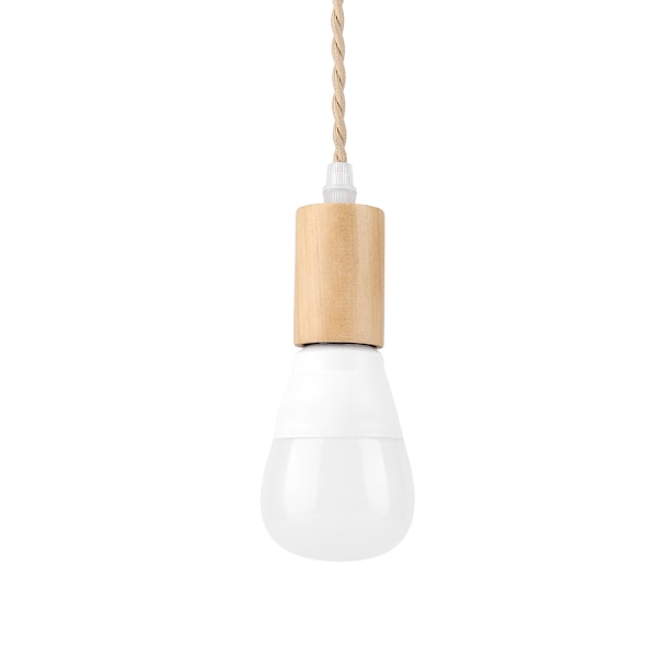 E27 Vintage Landlig Stil Svart Enkel Tre Pendel Taklampe Hengelys 90-250V