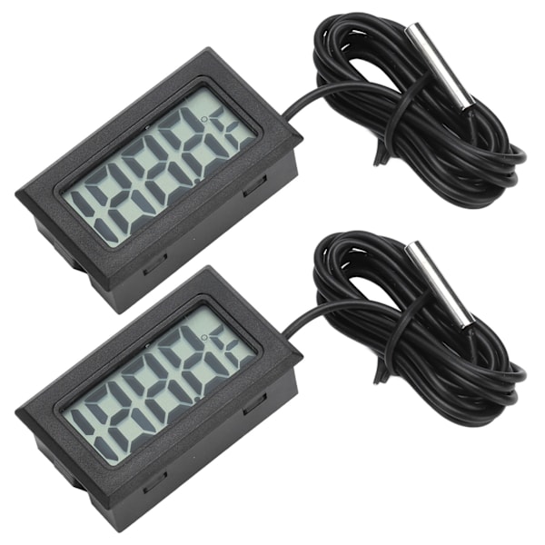 2 stk elektronisk digital termometer termostat temperaturmåler 2s Opdatering med ProbeBlack