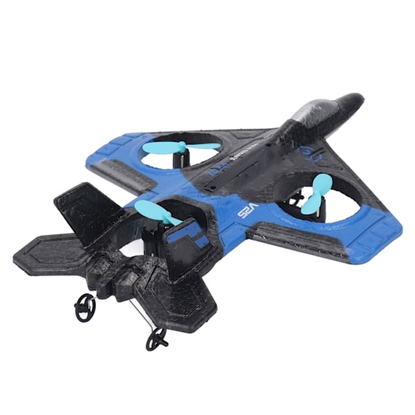 RC Drone Bærbar EPP-fjernstyrt fly med fargerike LED-lys og reservepropeller for barn Leketøysgave Blå enkeltbatteri