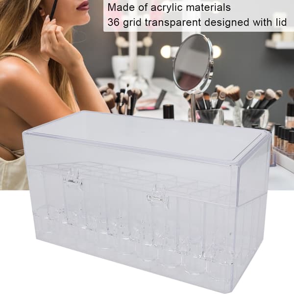36 Grid Dustproof Transparent Lipstick Storage Case Organizer Storage Rack