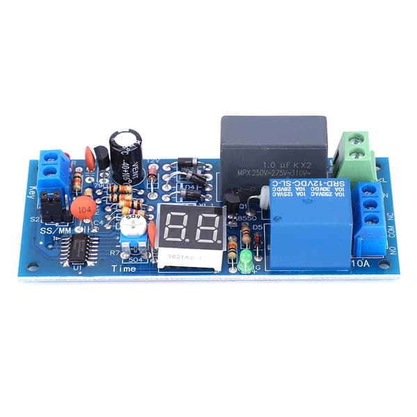 220V AC Forsinkelsestimer Relémodul 1-99 Sekunder/1-99 Minutter Tidsområde