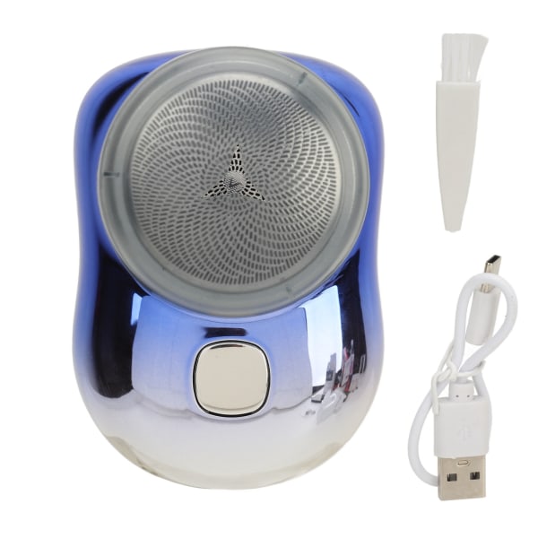 Elektrisk miniskäggtrimmer för män USB-laddningsbar vattentät bärbar reseficka skäggtrimmer för mustasch stubb kroppsvård Gradient blå