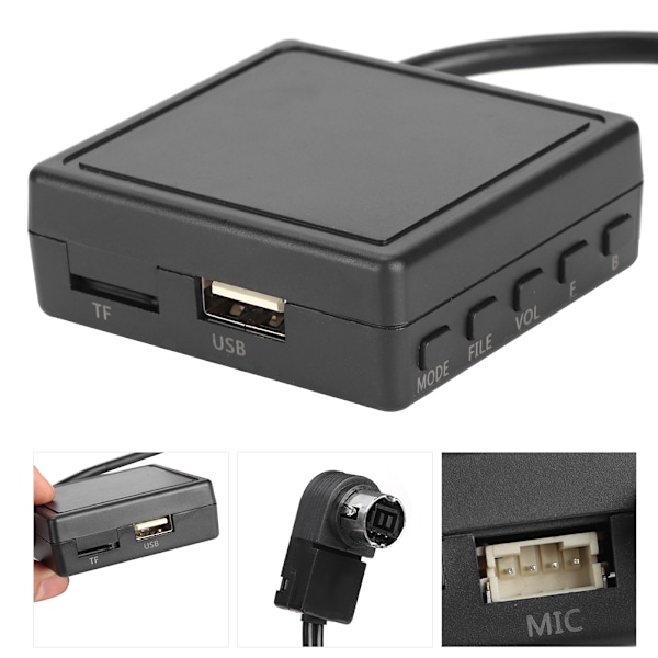 Bil AUX-adapter USB 3,5 mm plugg musikkmottakerkabel passer for JVC Alpine CD KSU58 PD100 U57 U29 (19)