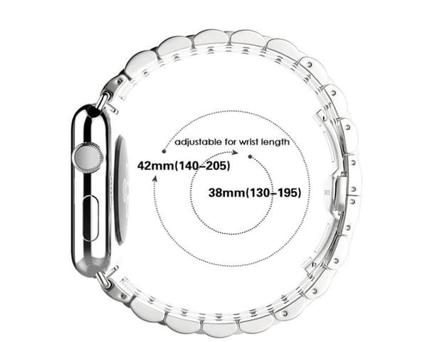 Kompatibel med Apple Watch 4 - 40mm - Eksklusiv Stilren stållænke Silver silver
