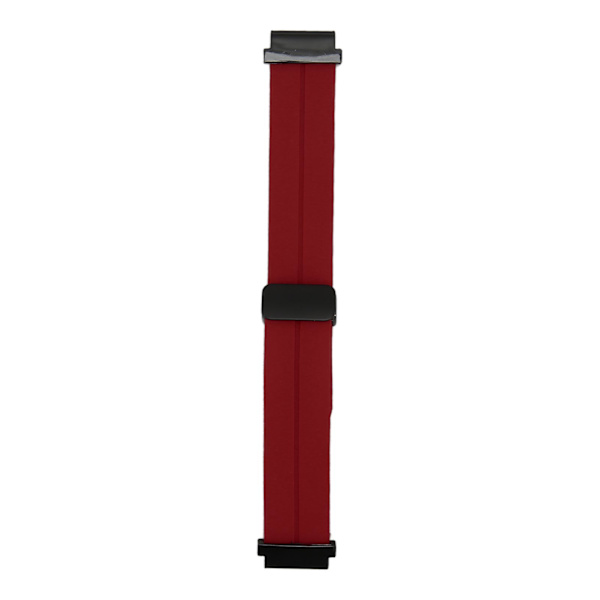 Klockband Vikbart magnetiskt spänne Klocka Bytesrem Silikon Sportarmband för Fenix ​​7S/6S/5S 0.79in Vinröd