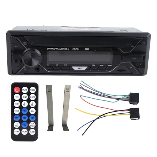 Auton Bluetooth-soitin Single Din 12V/24V MP3-soitin FM-radiovastaanotin säädettävällä taustavalaistuksella