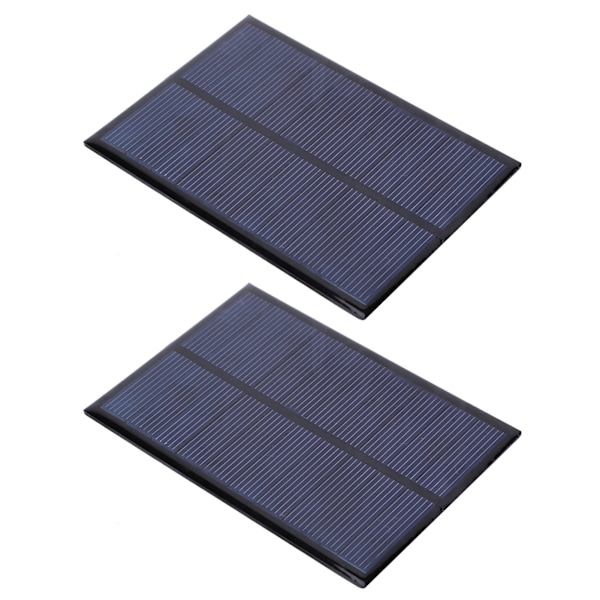 2 stk Mini Solcellepanel Epoxy Strømmodul Batteri Polysilisium Industritilbehør 5V 500MA