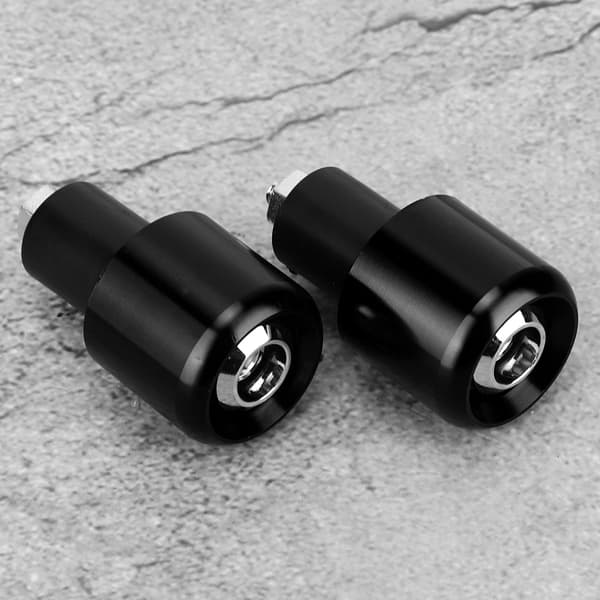 2 stk. Motorcykel Modifikation Tilbehør Styr Ende Prop til 22 mm Diameter Styr (Sort)